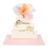 Meri Meri Floral Cake Stand-Up Wedding Card