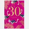 Sara Miller Striking Ostriches 30th Birthday Card