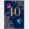 Sara Miller Soaring Swallows 40th Birthday Card