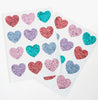 Meri Meri Rainbow Glitter Heart Stickers