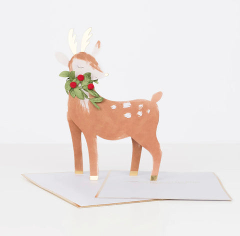 Meri Meri Festive Reindeer Stand Up Christmas Card
