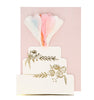 Meri Meri Floral Cake Stand-Up Wedding Card