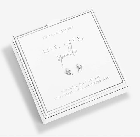 Joma Jewellery Beautifully Boxed A Little 'Live, Love, Sparkle' Earrings