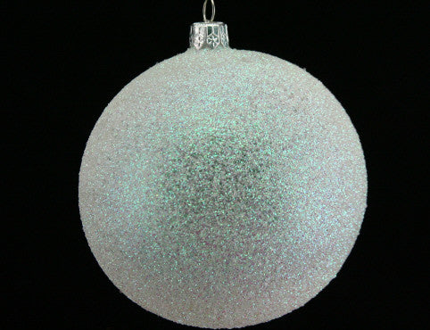 White Iridescent Glitter Bauble