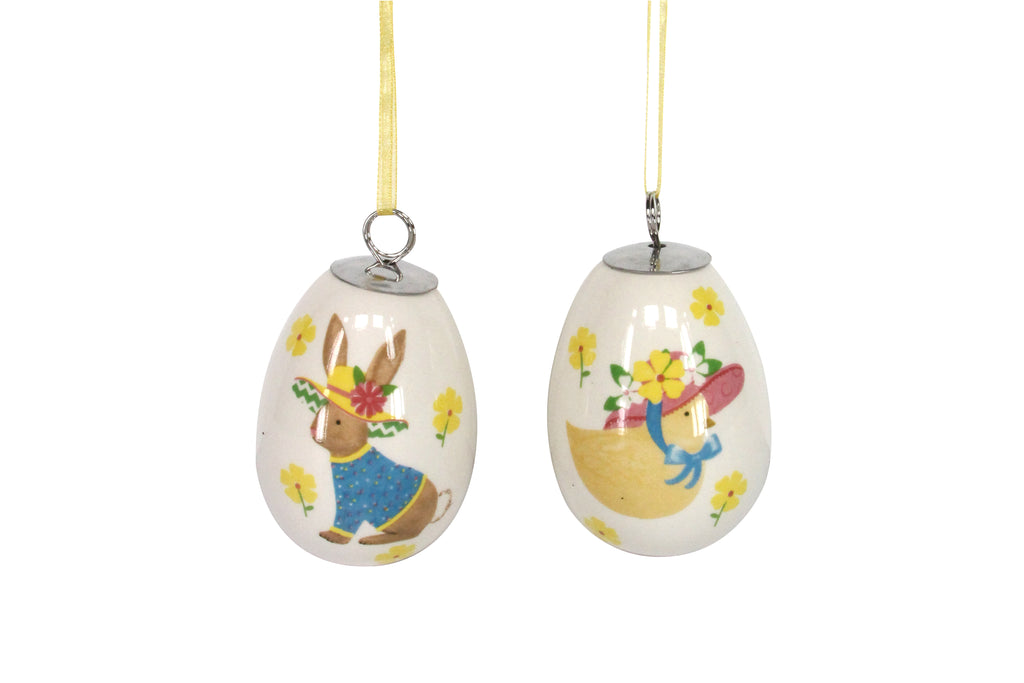 Gisela Graham Easter Bonnet Ceramic Egg