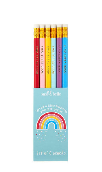 Sass & Belle Chasing Rainbows Pencils - Set Of 6