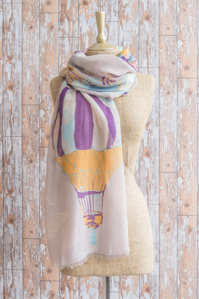 Powder Hot Air Balloon Print Scarf