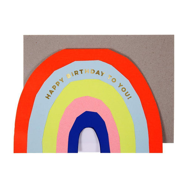 Meri Meri Neon Rainbow Birthday Card