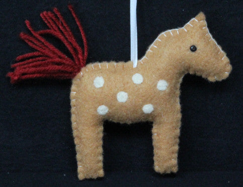 Felt Horse Tree Decoration