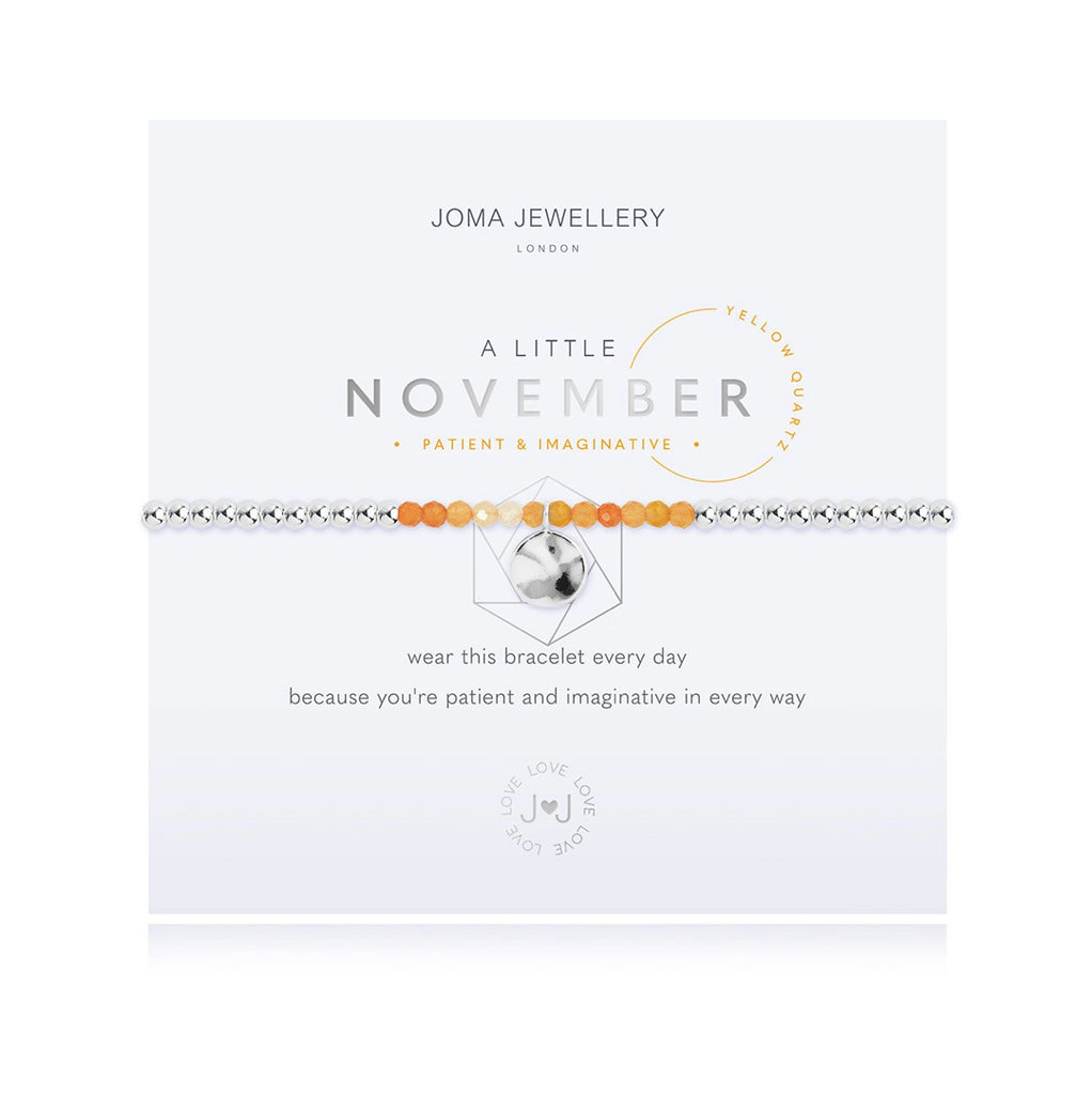 Joma Jewellery A Little Birthstone November Yellow Quartz Bracelet