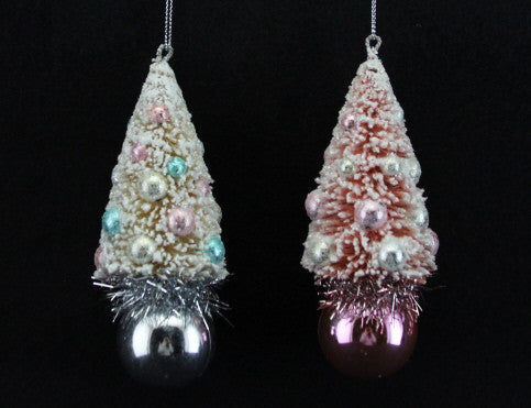 Pastel Bristle Christmas Tree Decoration