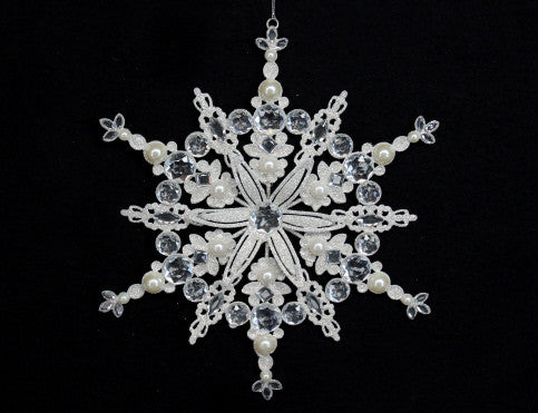 Large Silver Snowflake Christmas Decoration