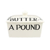 Emma Bridgewater Black Toast Small Butter Dish - Half a Pound of Best Butter