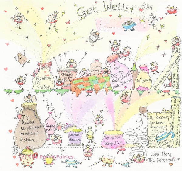 The Porch Fairies Card - Get Well