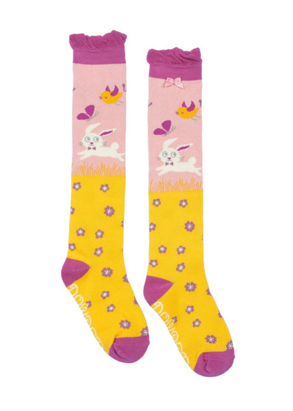 Powder Little Girl's Leaping Bunny Long Socks