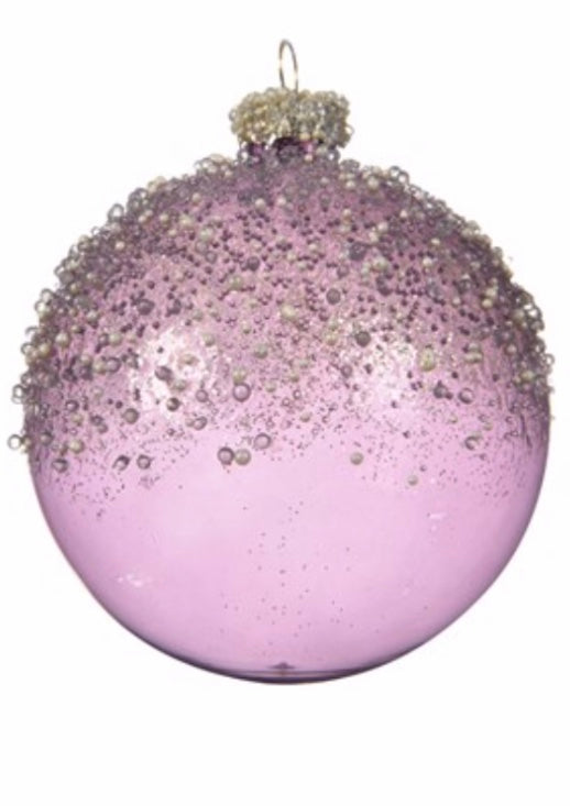 Lilac Mist With Beads Bauble