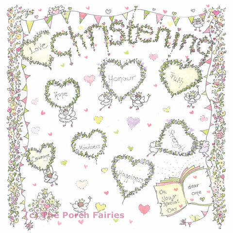 The Porch Fairies Card - Christening