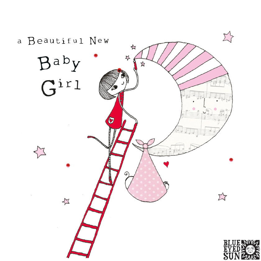 Doodle Girl Card - Baby Girl