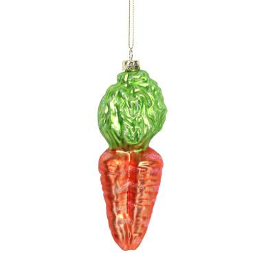 Gisela Graham Glass Carrot Bunch Decoration