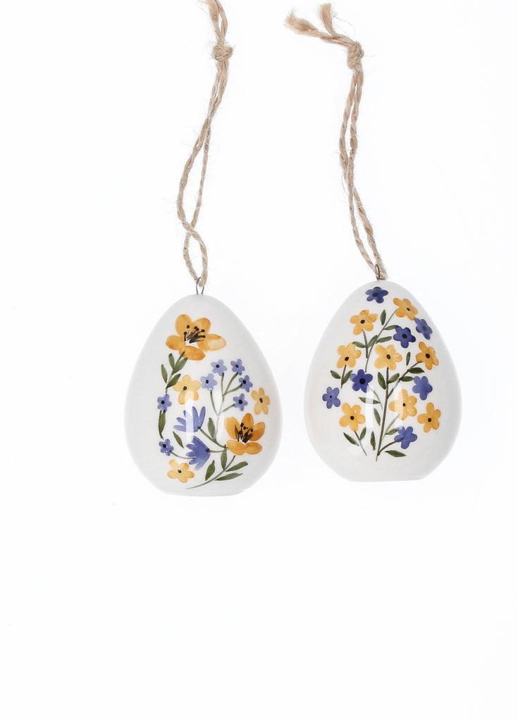 Gisela Graham Country Folk Ceramic Egg