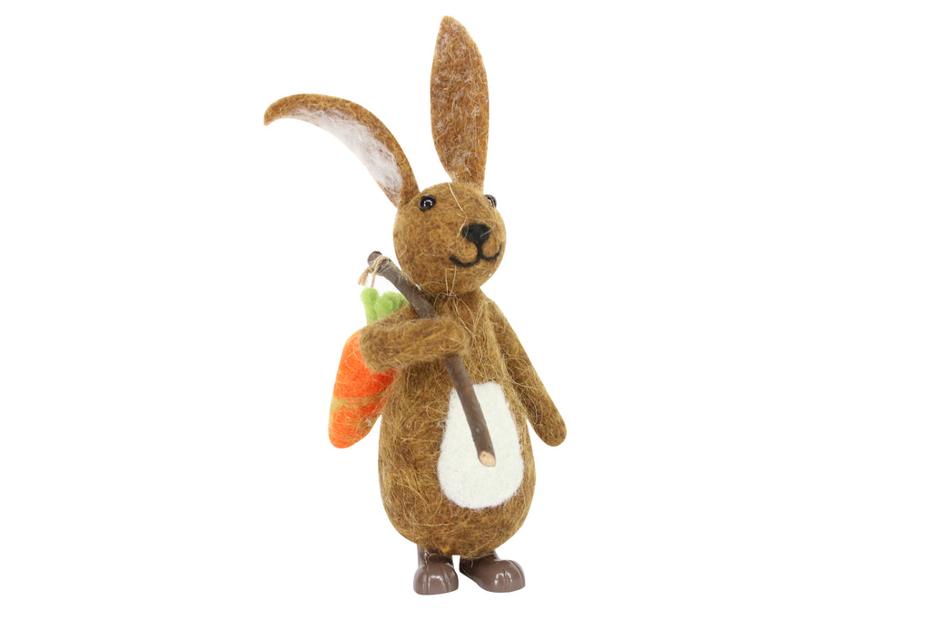 Gisela Graham Wool Mix Brown Bunny