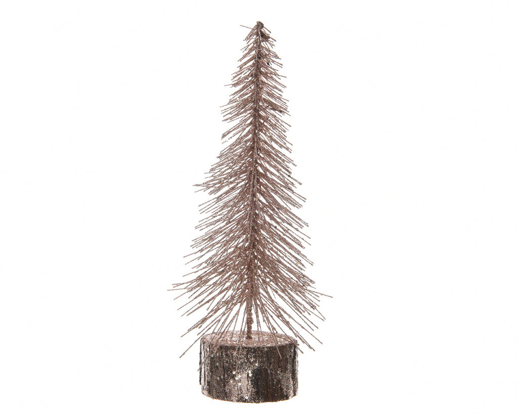 Rose Gold Glitter Christmas Tree Standing Decoration