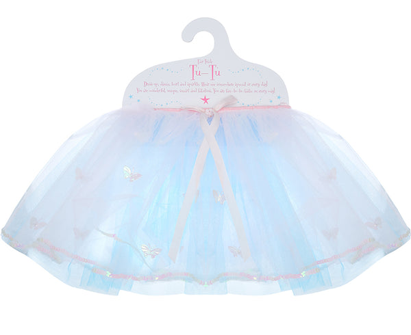 Girl's Tutu - Blue Butterfly & Sequin