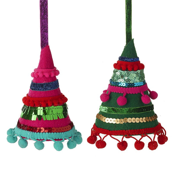 Pom Pom Hanging Decorations - Set Of 2