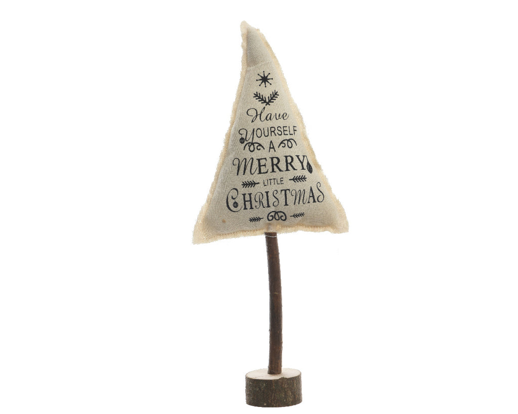 'Have Yourself a Merry Little Christmas' Fabric Tree Standing Decoration
