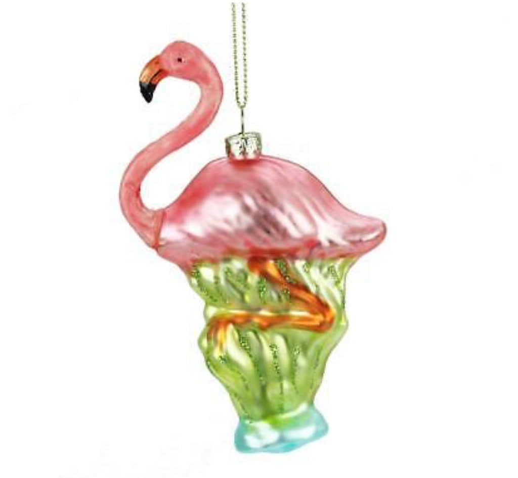 Glass Flamingo Decoration
