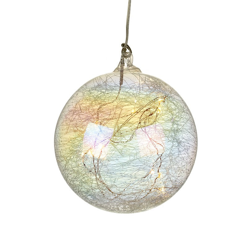 Large Glass Bauble With LED Lights