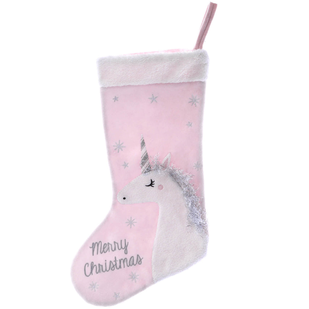 Sass & Belle Merry Christmas Unicorn Stocking