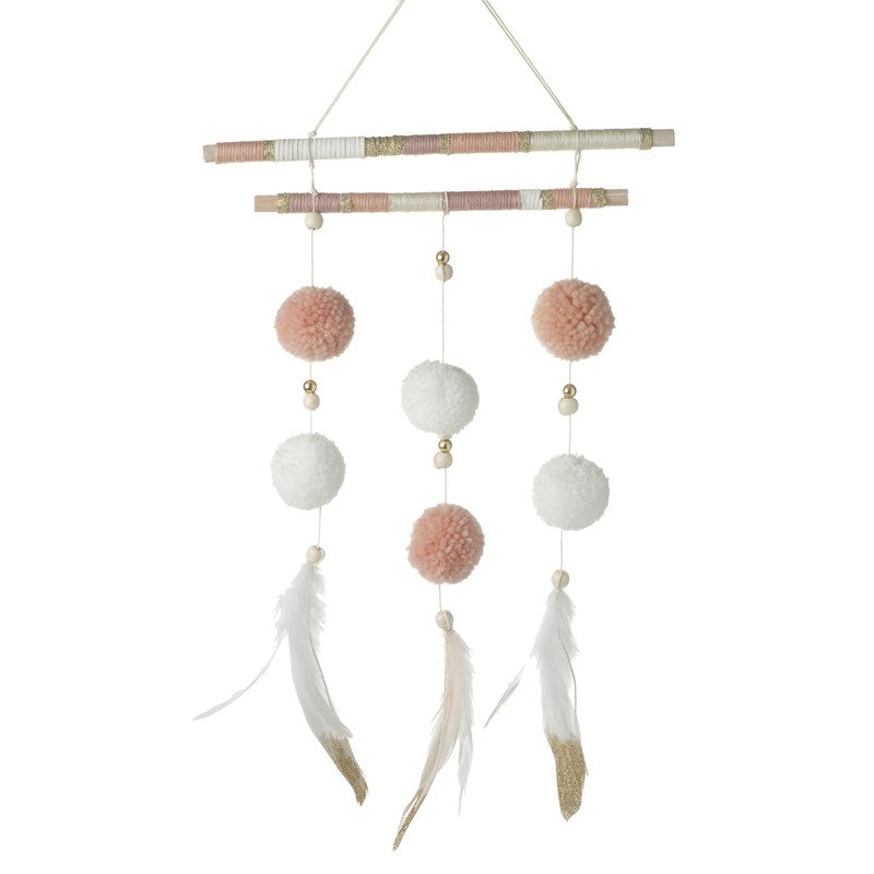 Pom Pom & Feather Hanging Decoration