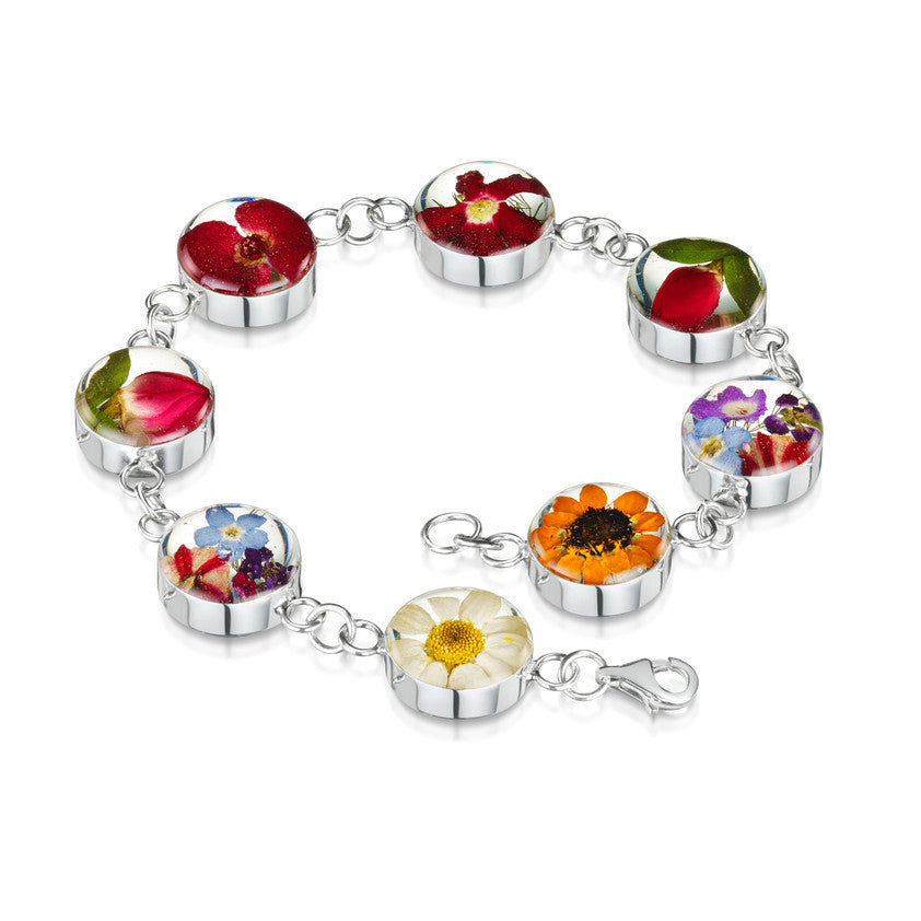 Shrieking Violet Mixed Flower Bracelet - Round