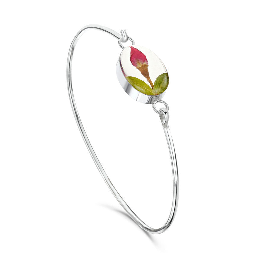 Shrieking Violet Rose Bangle - Oval