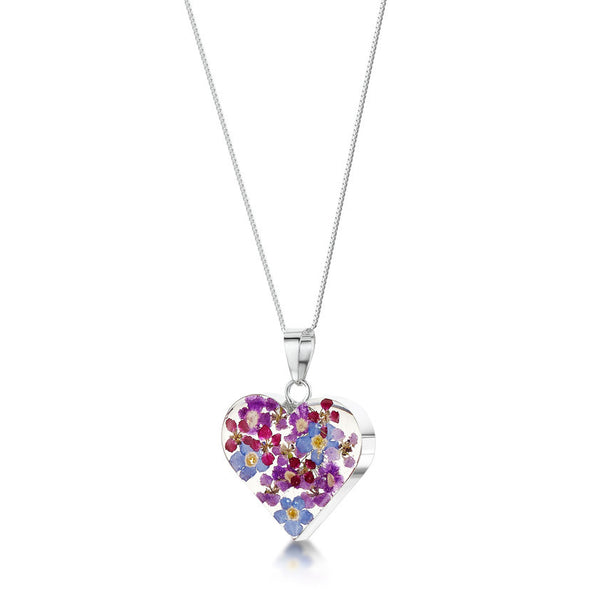 Shrieking Violet Purple Haze Pendant Necklace - Medium Heart