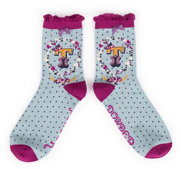 Powder A-Z Socks - T