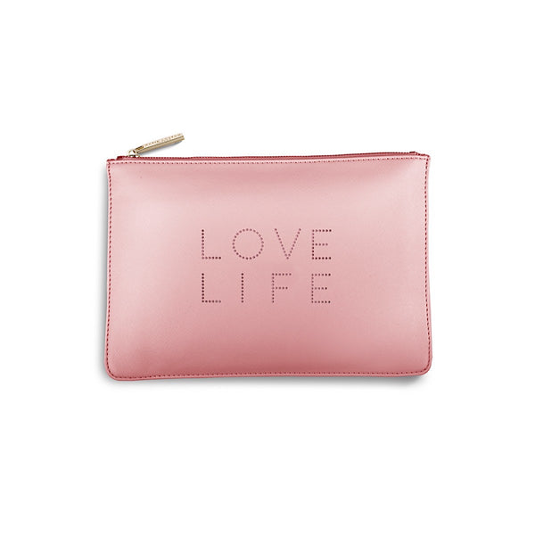 Katie Loxton Polka Dot Pouch - Love Life (Pink)