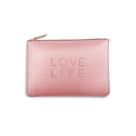 Katie Loxton Polka Dot Pouch - Love Life (Pink)