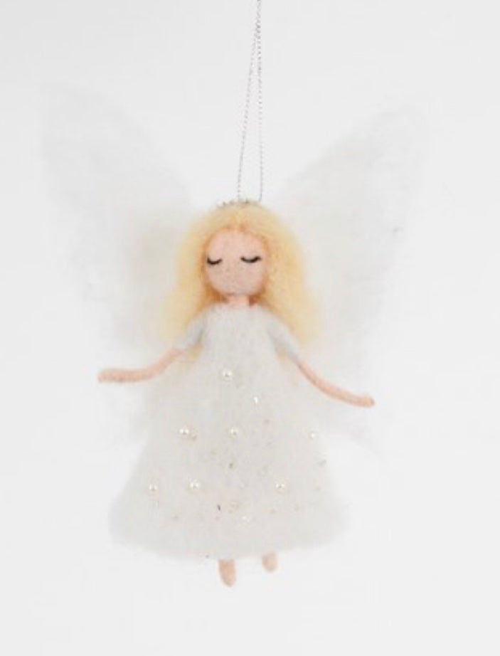 Felt Angel Sparkle Dress Hanging Decoration