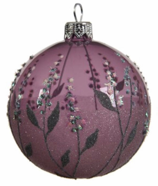 Cloudy Lilac Flower Dot Bauble
