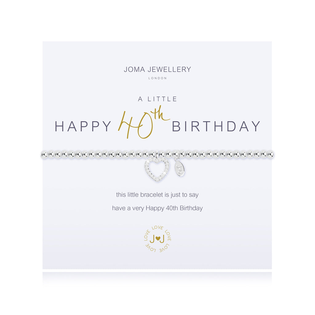 Joma Jewellery A Little Happy 40th Birthday Bracelet