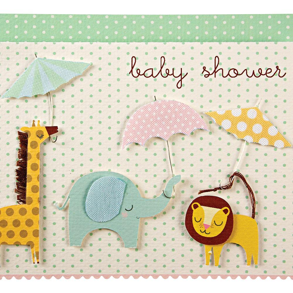 Meri Meri Animals With Umbrellas Card