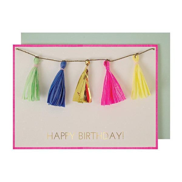 Meri Meri Coloured Tassels Birthday Card