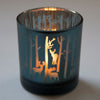 Sass & Belle Reindeer Tealight Holder - Blue/Copper/Green