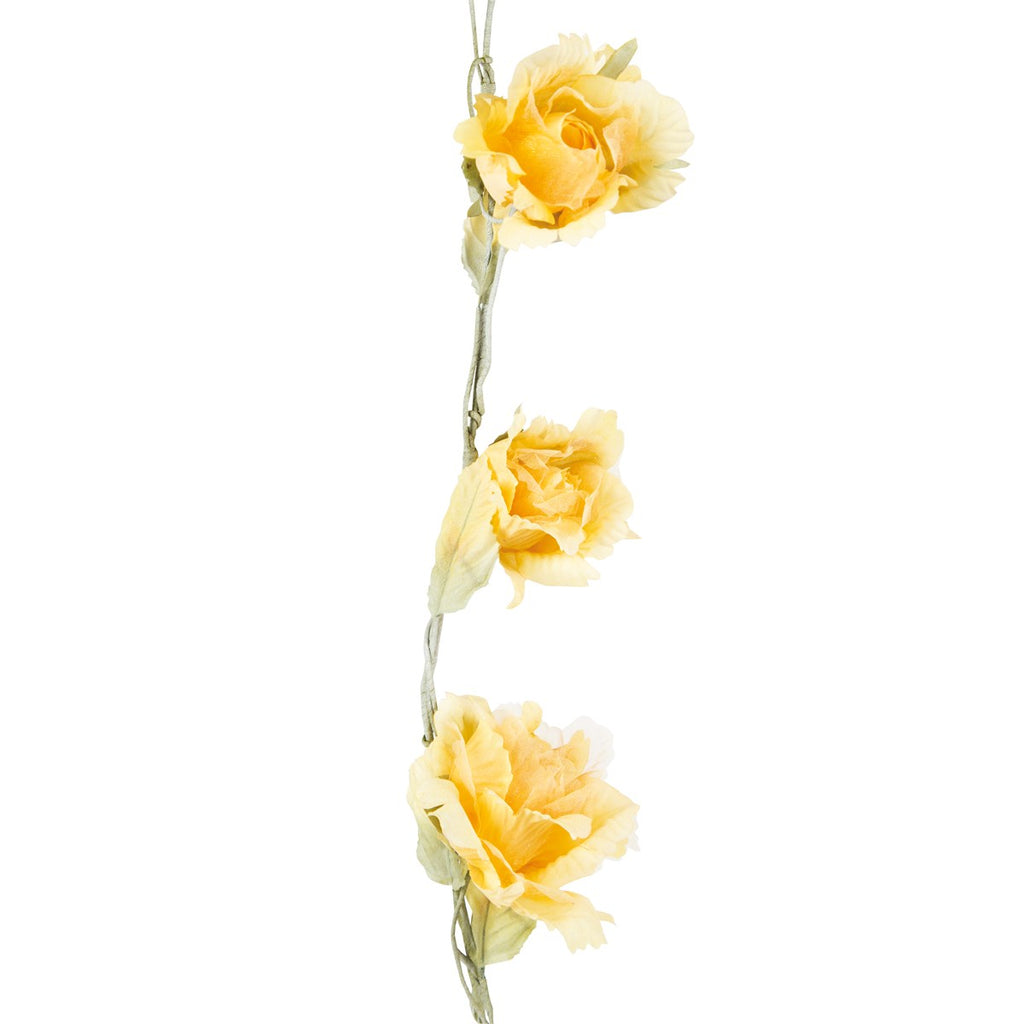 Sass & Belle Yellow Vintage Rose Garland