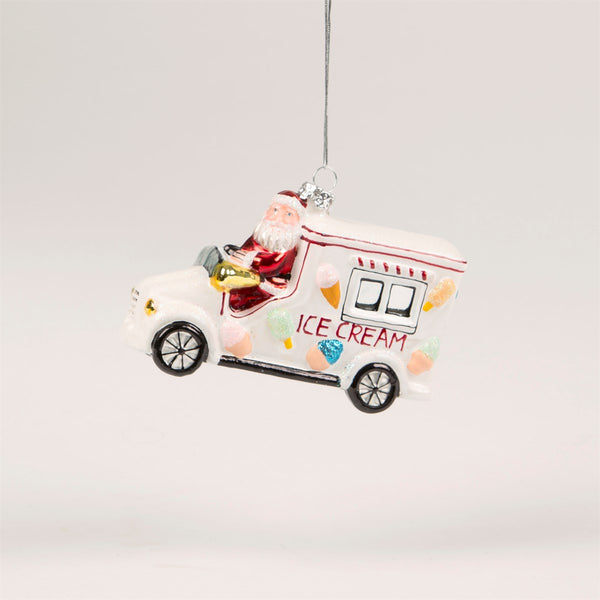 Sass & Belle Ice Cream Truck Santa Christmas Tree Decoration