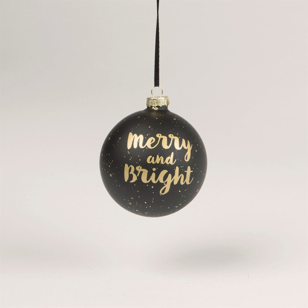 Merry and Bright Monochrome Bauble