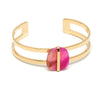 Lola Rose Boutique Bassa Cuff Bracelet - Pink Montana Agate