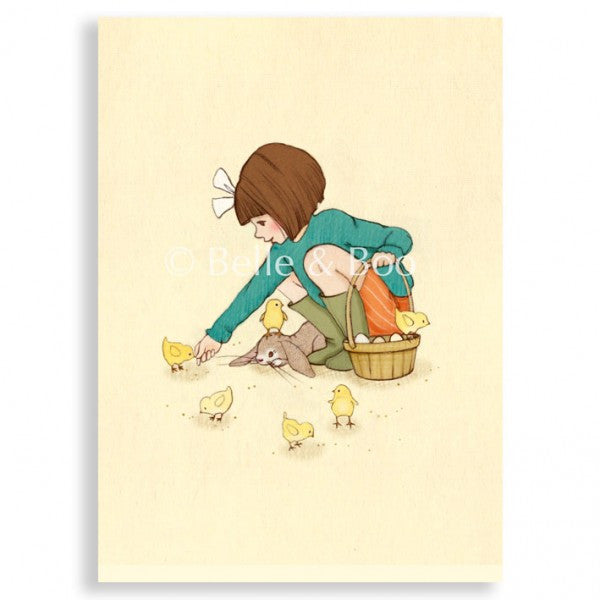 Belle & Boo 'Belle Feeds the Chicks' Card
